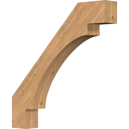 Ekena Millwork 5 1/2"W x 38"D x 38"H Merced Smooth Knee Brace, Western Red Cedar BRC06X38X38MRC00SWR